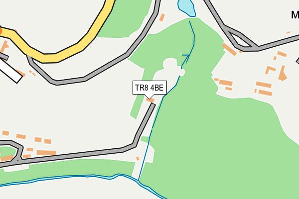 TR8 4BE map - OS OpenMap – Local (Ordnance Survey) TR8 4BE map - OS OpenMap – Local (Ordnance Survey)