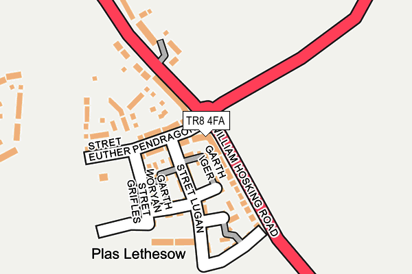 TR8 4FA map - OS OpenMap – Local (Ordnance Survey)