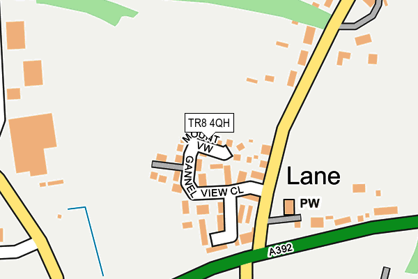 TR8 4QH map - OS OpenMap – Local (Ordnance Survey) TR8 4QH map - OS OpenMap – Local (Ordnance Survey)