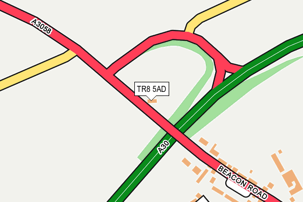 TR8 5AD map - OS OpenMap – Local (Ordnance Survey) TR8 5AD map - OS OpenMap – Local (Ordnance Survey)