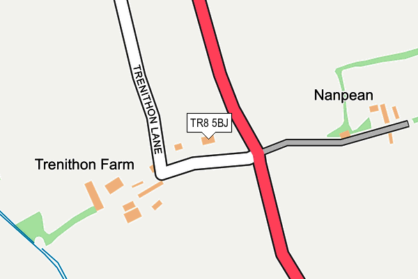 TR8 5BJ map - OS OpenMap – Local (Ordnance Survey) TR8 5BJ map - OS OpenMap – Local (Ordnance Survey)