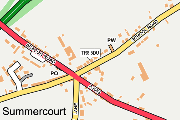 TR8 5DU map - OS OpenMap – Local (Ordnance Survey) TR8 5DU map - OS OpenMap – Local (Ordnance Survey)