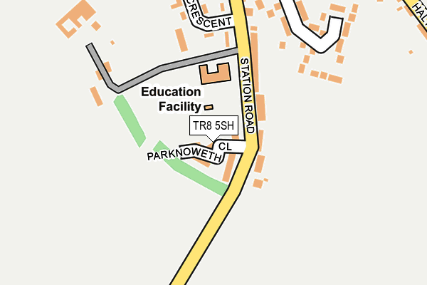TR8 5SH map - OS OpenMap – Local (Ordnance Survey) TR8 5SH map - OS OpenMap – Local (Ordnance Survey)