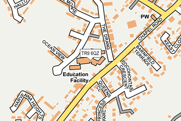 TR9 6QZ map - OS OpenMap – Local (Ordnance Survey)