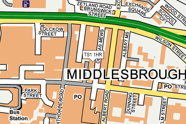 TS1 1HR map - OS OpenMap – Local (Ordnance Survey) TS1 1HR map - OS OpenMap – Local (Ordnance Survey)