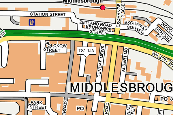 TS1 1JA map - OS OpenMap – Local (Ordnance Survey) TS1 1JA map - OS OpenMap – Local (Ordnance Survey)