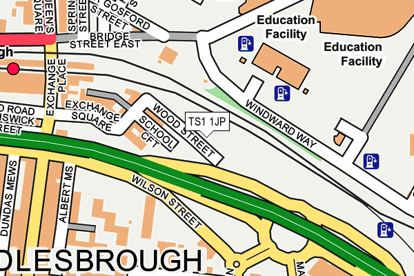 TS1 1JP map - OS OpenMap – Local (Ordnance Survey) TS1 1JP map - OS OpenMap – Local (Ordnance Survey)