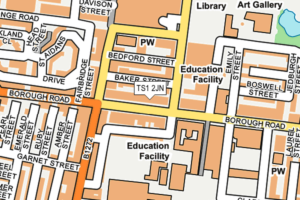 TS1 2JN map - OS OpenMap – Local (Ordnance Survey) TS1 2JN map - OS OpenMap – Local (Ordnance Survey)