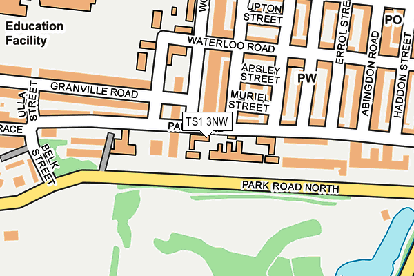 TS1 3NW map - OS OpenMap – Local (Ordnance Survey) TS1 3NW map - OS OpenMap – Local (Ordnance Survey)