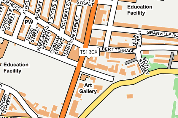TS1 3QX map - OS OpenMap – Local (Ordnance Survey) TS1 3QX map - OS OpenMap – Local (Ordnance Survey)