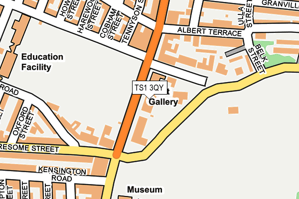 TS1 3QY map - OS OpenMap – Local (Ordnance Survey) TS1 3QY map - OS OpenMap – Local (Ordnance Survey)