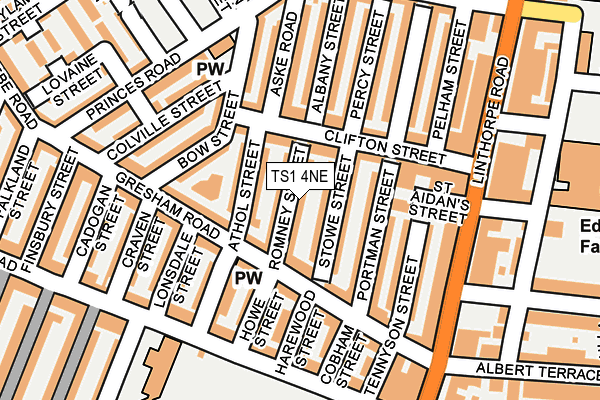 TS1 4NE map - OS OpenMap – Local (Ordnance Survey) TS1 4NE map - OS OpenMap – Local (Ordnance Survey)