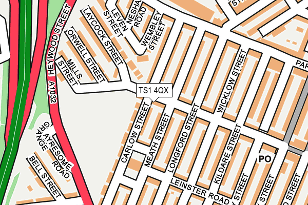 TS1 4QX map - OS OpenMap – Local (Ordnance Survey) TS1 4QX map - OS OpenMap – Local (Ordnance Survey)