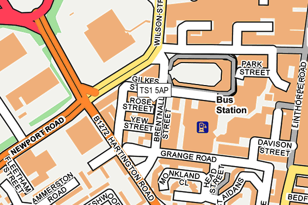 TS1 5AP map - OS OpenMap – Local (Ordnance Survey) TS1 5AP map - OS OpenMap – Local (Ordnance Survey)