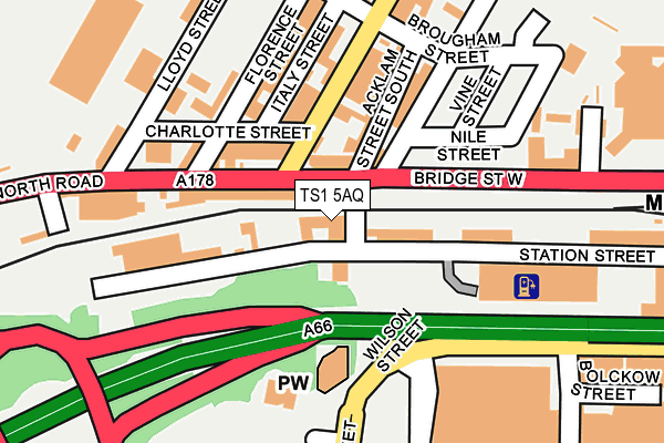 TS1 5AQ map - OS OpenMap – Local (Ordnance Survey) TS1 5AQ map - OS OpenMap – Local (Ordnance Survey)