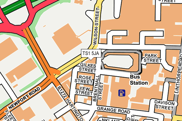 TS1 5JA map - OS OpenMap – Local (Ordnance Survey) TS1 5JA map - OS OpenMap – Local (Ordnance Survey)