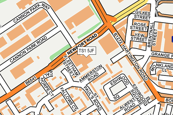 TS1 5JF map - OS OpenMap – Local (Ordnance Survey) TS1 5JF map - OS OpenMap – Local (Ordnance Survey)