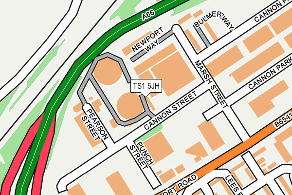 TS1 5JH map - OS OpenMap – Local (Ordnance Survey) TS1 5JH map - OS OpenMap – Local (Ordnance Survey)