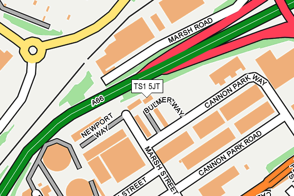 TS1 5JT map - OS OpenMap – Local (Ordnance Survey) TS1 5JT map - OS OpenMap – Local (Ordnance Survey)