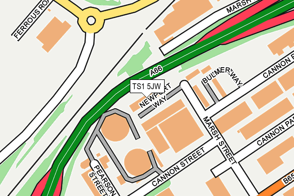 TS1 5JW map - OS OpenMap – Local (Ordnance Survey) TS1 5JW map - OS OpenMap – Local (Ordnance Survey)