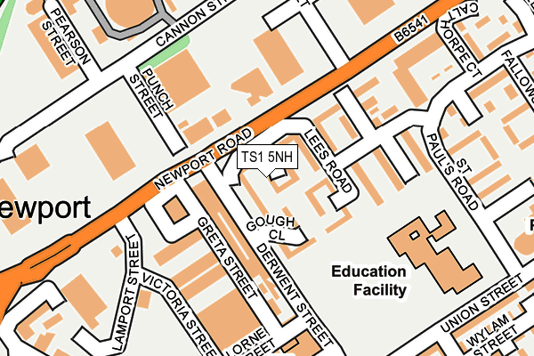 TS1 5NH map - OS OpenMap – Local (Ordnance Survey) TS1 5NH map - OS OpenMap – Local (Ordnance Survey)