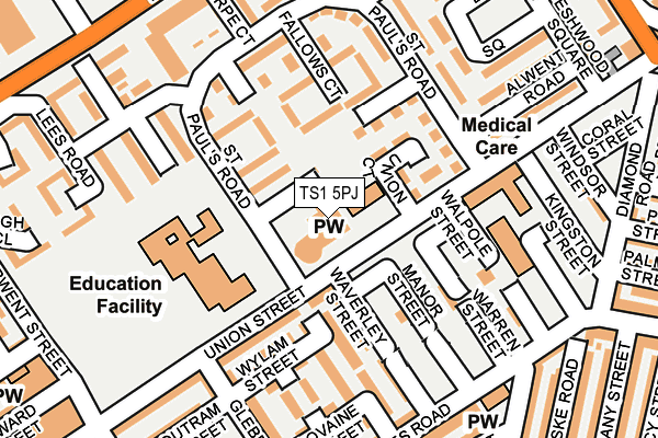 TS1 5PJ map - OS OpenMap – Local (Ordnance Survey) TS1 5PJ map - OS OpenMap – Local (Ordnance Survey)