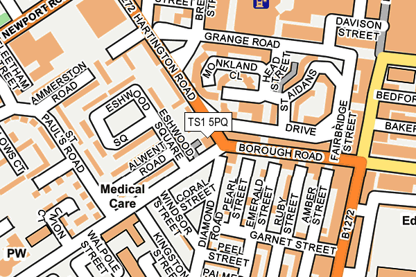 TS1 5PQ map - OS OpenMap – Local (Ordnance Survey) TS1 5PQ map - OS OpenMap – Local (Ordnance Survey)