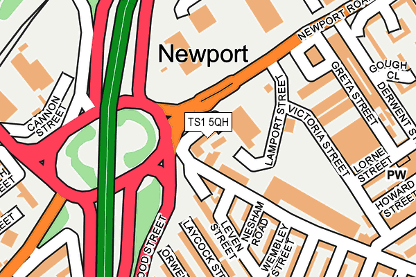 TS1 5QH map - OS OpenMap – Local (Ordnance Survey) TS1 5QH map - OS OpenMap – Local (Ordnance Survey)