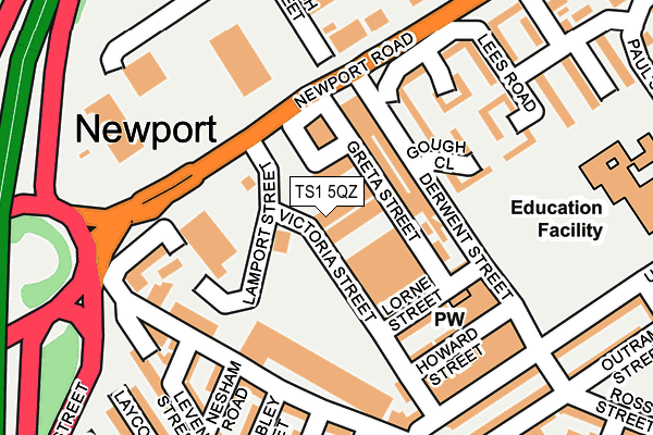 TS1 5QZ map - OS OpenMap – Local (Ordnance Survey) TS1 5QZ map - OS OpenMap – Local (Ordnance Survey)