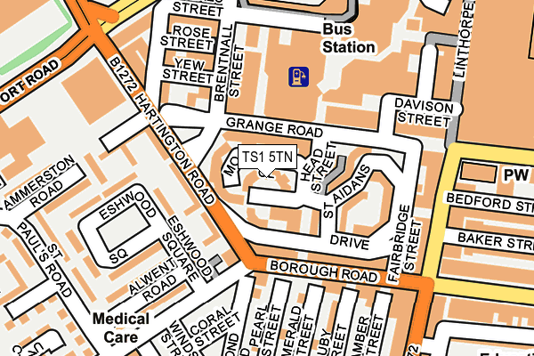TS1 5TN map - OS OpenMap – Local (Ordnance Survey) TS1 5TN map - OS OpenMap – Local (Ordnance Survey)