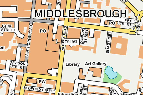 TS1 9SL map - OS OpenMap – Local (Ordnance Survey) TS1 9SL map - OS OpenMap – Local (Ordnance Survey)