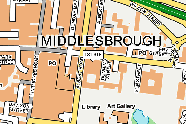 TS1 9TE map - OS OpenMap – Local (Ordnance Survey) TS1 9TE map - OS OpenMap – Local (Ordnance Survey)