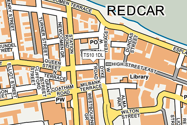 TS10 1DL map - OS OpenMap – Local (Ordnance Survey)
