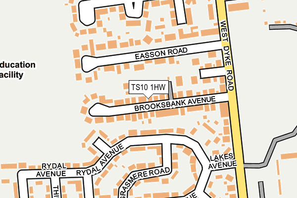 TS10 1HW map - OS OpenMap – Local (Ordnance Survey) TS10 1HW map - OS OpenMap – Local (Ordnance Survey)