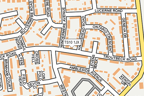 TS10 1JX map - OS OpenMap – Local (Ordnance Survey) TS10 1JX map - OS OpenMap – Local (Ordnance Survey)