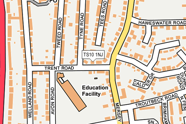 TS10 1NJ map - OS OpenMap – Local (Ordnance Survey) TS10 1NJ map - OS OpenMap – Local (Ordnance Survey)