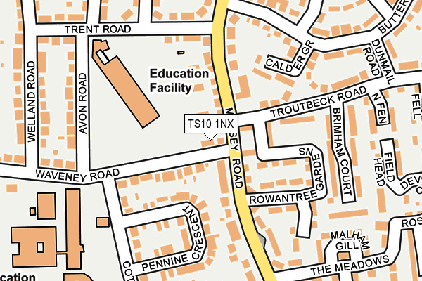 TS10 1NX map - OS OpenMap – Local (Ordnance Survey) TS10 1NX map - OS OpenMap – Local (Ordnance Survey)