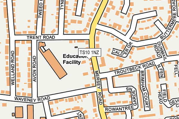 TS10 1NZ map - OS OpenMap – Local (Ordnance Survey)