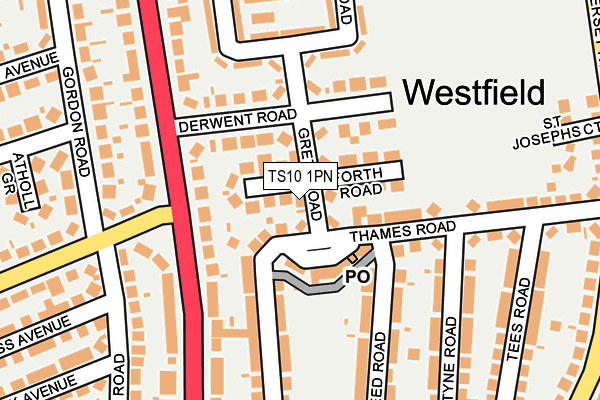 TS10 1PN map - OS OpenMap – Local (Ordnance Survey) TS10 1PN map - OS OpenMap – Local (Ordnance Survey)