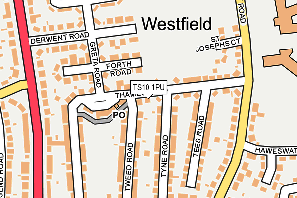 TS10 1PU map - OS OpenMap – Local (Ordnance Survey) TS10 1PU map - OS OpenMap – Local (Ordnance Survey)
