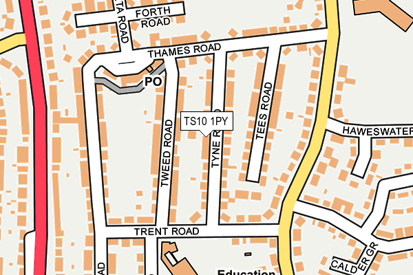 TS10 1PY map - OS OpenMap – Local (Ordnance Survey) TS10 1PY map - OS OpenMap – Local (Ordnance Survey)