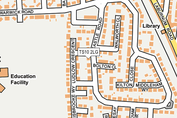 TS10 2LG map - OS OpenMap – Local (Ordnance Survey) TS10 2LG map - OS OpenMap – Local (Ordnance Survey)