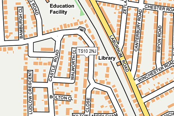 TS10 2NJ map - OS OpenMap – Local (Ordnance Survey) TS10 2NJ map - OS OpenMap – Local (Ordnance Survey)