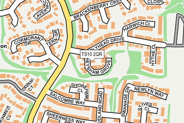 TS10 2QR map - OS OpenMap – Local (Ordnance Survey)