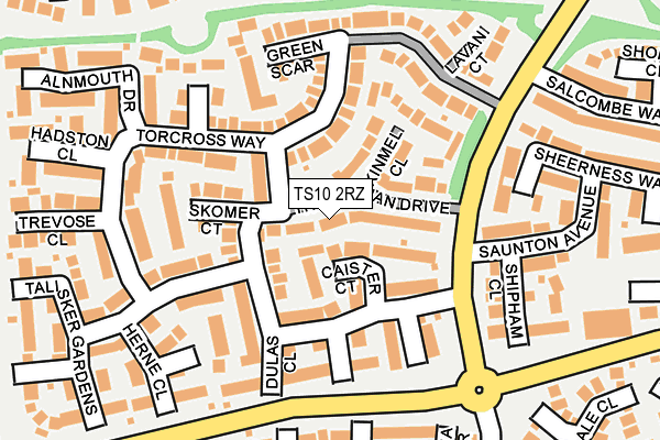 TS10 2RZ map - OS OpenMap – Local (Ordnance Survey) TS10 2RZ map - OS OpenMap – Local (Ordnance Survey)