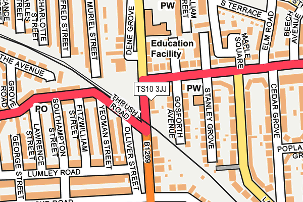 TS10 3JJ map - OS OpenMap – Local (Ordnance Survey) TS10 3JJ map - OS OpenMap – Local (Ordnance Survey)