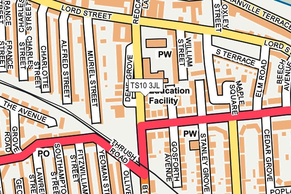 TS10 3JL map - OS OpenMap – Local (Ordnance Survey)