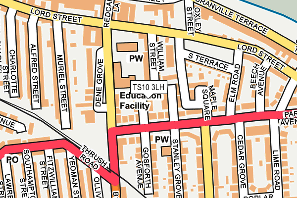 TS10 3LH map - OS OpenMap – Local (Ordnance Survey)