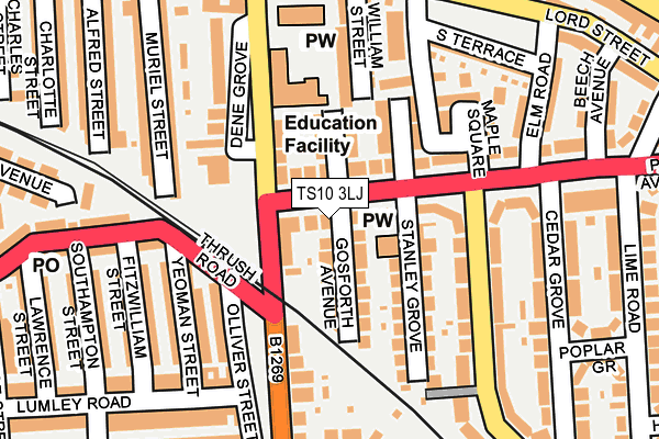 TS10 3LJ map - OS OpenMap – Local (Ordnance Survey) TS10 3LJ map - OS OpenMap – Local (Ordnance Survey)