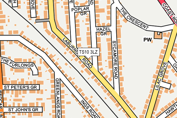 TS10 3LZ map - OS OpenMap – Local (Ordnance Survey) TS10 3LZ map - OS OpenMap – Local (Ordnance Survey)